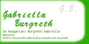 gabriella burgreth business card